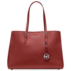 Michael Kors Large Ew Jet Set Travel Tote Scarlet Leather IFS000132633 (Intl)