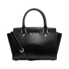 Michael Kors Medium Selma Patent Leather Satchel In Black IFS000127479 (Intl)
