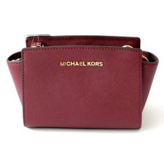 Michael Kors Mini Selma Messenger - Merlot