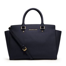 Michael Kors Selma Medium Tas Wanita - Navy