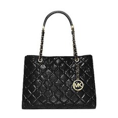 Michael Kors Susannah Quilted Large Chain Tote Black IVQ7DKJMMRW (Intl)