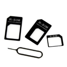 Micro Standard Adapter Nano SIM Card to Adaptor Converter Set for iPhone 5 4S 4 - Intl