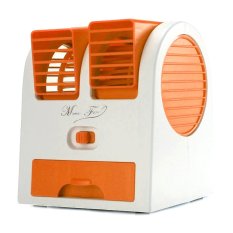 Mini Fan USB Air Conditioning Portable 2 Fan - Jingga