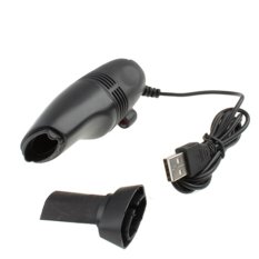 Mini Fan USB Vacuum Keyboard Cleaner for Laptop Computer PC - Hitam