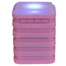 Mini Portable Wireless Bluetooth Speaker Amplifier Lights BT812L Pink - Intl