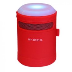 Mini Portable Wireless Bluetooth Speaker Amplifier Lights BT813L Red - Intl