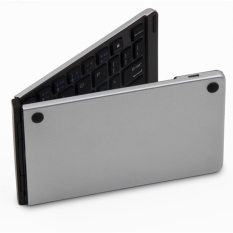 Mini Wireless Bluetooth Folding Keyboard F66 Portable Ultra thin for iOS Android iPad Tablet (Silver) - Intl