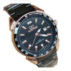 Mirage Jam Tangan Pria - Strap Stainless Steel - Hitam Gold- MRG5517S