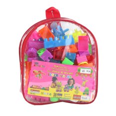 MOMO Toys Mainan Blocks Tas Ransel Isi 68 Pcs 8268 - Mainan Block Tas