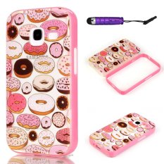 Moonmini Doughnut Hard PC Bumper Frame with TPU Back Case for Samsung Galaxy J1 Mini 2016 (Multicolor)