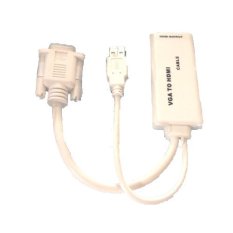 Netline Konverter VGA&Audio to HDMI - Putih
