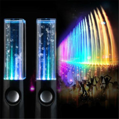 New LED Dancing Water Music Fountain Light Speakers for Phones Computer Laptop White - Intl