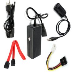 New USB 2.0 to IDE SATA S-ATA 2.5 3.5 Hard Drive HD HDD Converter Adapter Cable Black