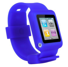 niceEshop Blue Silicone Sports Watch Wristband Case for iPod Nano 6 Generation - Intl