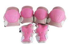 niceEshop Children Wrist Elbow Knee Pad Sports Support Set,Pink