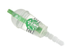 niceEshop Clear Starbucks Coffee Style Universal 3.5mm Anti Dust Earphone Jack Plug Cap for Cell Phone - INTL