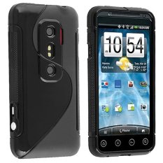 niceEshop Soft Shell Slim TPU Skin Case for HTC EVO 3D G17 (Black)