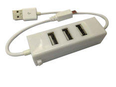 niceEshop White 3 Port USB 2.0 Hub Charger Adapter with 5 Pin Micro USB Interface (Intl)