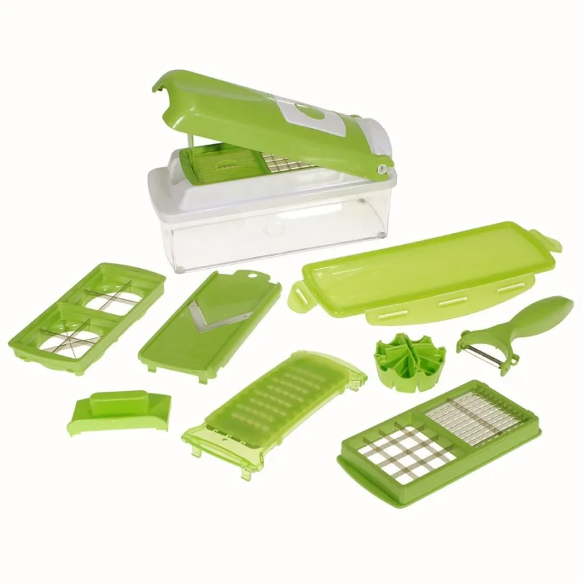 AIUEO Nicer Dicer Plus Set - Daily-Max Plus - Clear - Hijau