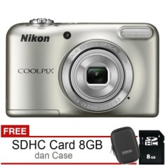 Nikon Coolpix A10 - 16.1 MP - 5x Optical Zoom - Silver + Gratis SDHC 8GB & Case