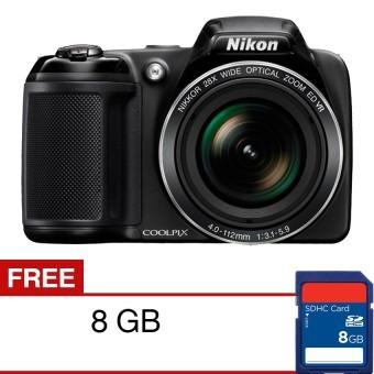 Nikon Coolpix L340 Kamera Digital - 20.2 MP - 28x Optical Zoom + SD Card 8GB
