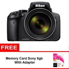 Nikon Coolpix P900 - 16 MP - 83x Optical Zoom - Hitam + Gratis Memory Sony 8GB