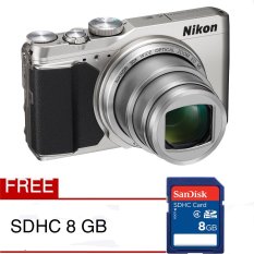 Nikon COOLPIX S9900 Digital Camera - Silver + Gratis Memory Card