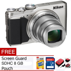 Nikon COOLPIX S9900 Digital Camera - Silver + Gratis Memory Card + Screen Guard + Tas Kamera