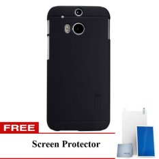 Nillkin For HTC New One M8 Super Frosted Shield Hard Case Original - Hitam + Gratis Anti Gores