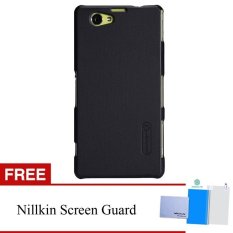 Nillkin For Sony Xperia Z1 Compact Super Frosted Shield Hard Case Original - Hitam + Gratis Anti Gores Clear