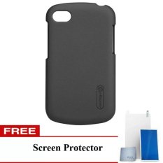 Nillkin Frosted Shield Hard Case Original For Blackberry Q10 - Hitam + Gratis Nillkin Screen Protector