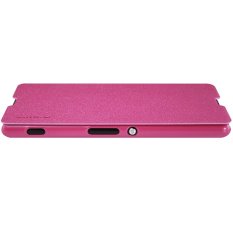 NILLKIN PU Sparkle Series Smart Leather Cover for Sony Xperia M5 E5603 / M5 Dual E5633 (Rose Red)