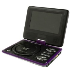NS-789 7.0 Inch TFT LCD Screen Digital Multimedia Portable EVD / DVD with Card Reader and USB Ports, Support Analog TV (PAL / NTSC / SECAM) and Game Function, 270 Degree Rotation, Support SD / MS / MMC Card (Purple)