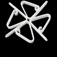 Okdeals 4 Pcs Plastic Table Cover Cloth Desk Skirt Clip White