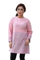 Oktovina-HouseOfBatik Blus Lengan Panjang Batik Katun - Femme Batik BLPKE-1A - Pink