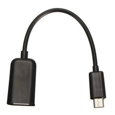 OTG USB 2.0 A Female to Micro USB Male Charger Converter Adapter Cable for Phone Black
