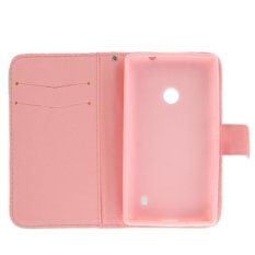 Owl Pattern Leather Case with Credit Card Slots and Holder for Nokia Lumia 520 (Multicolor) (Intl)