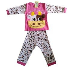 Ozuka Baju Tidur Piyama Anak Cow - Pink