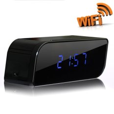 P2P Wifi Pinhole Hidden Alarm Clock Spy Security & Surveillance Camera (Intl)