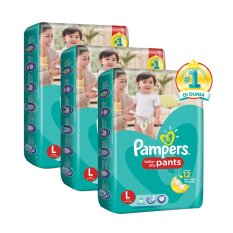 Pampers Popok Baby Dry Pants L-50 - Karton isi 3
