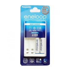 Panasonic Eneloop Basic Charger + Baterai AA 2000mAh 2 pcs - Putih