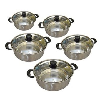 panci stainless steel tutup kaca 5 set lazada indonesia panci stainless steel tutup kaca 5 set lazada indonesia