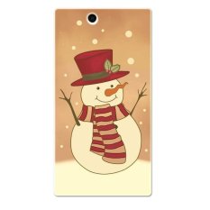 PC Plastic Christmas cartoon snowman Case for Sony Xperia Z Ultra Camel - Intl