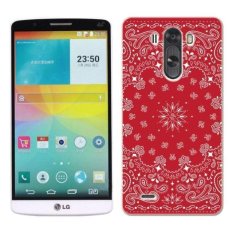 PC Plastic flowering print Case for LG G3 beat red - Intl