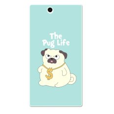 PC Plastic Hooligan pug dog Case for Sony Xperia Z Ultra blue - Intl