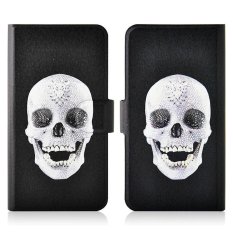Pearl Design Skull PU Leather New Flip Case Cover For SONY Xperia Go ST27i
