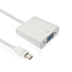 Perlinta PLT-150 10cm Mini DP DisplayPort to VGA Female Adapter Cable for Macbook Pro Air iMac Mini White (Intl)