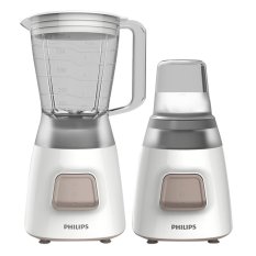 Philips Blender Plastik HR2056 Kapasitas 1L - Putih Abu-Abu