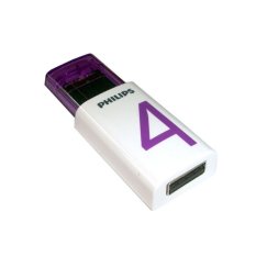 Philips Flashdisk Eject - 4GB - Putih-Ungu