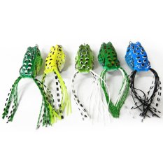 Plastic Frog Fishing Lure Crank Baits Double Claw-Like Hook Mini Soft 1Pcs New 5.5Cm (Intl)